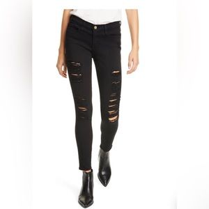 Black low waisted ripped Citizens of Humanity jeans Size 27